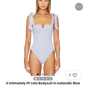 X Intimately FP Lola Bodysuit in Icelandic Blue